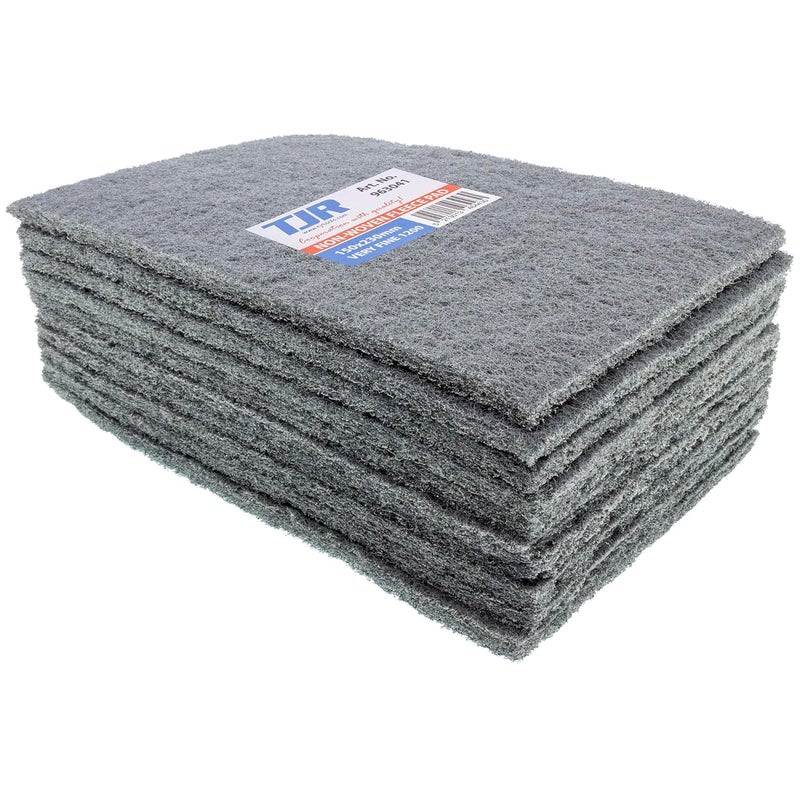 TJR ® Scuff Pads 10-Pack – Non-Woven Fleece Buffing Pads for Automotive, Autobody – Multipurpose 6 x 9 Inch Scouring Pad – Tear Resistant Wet and Dry Use Sanding Pads (Ultra Fine P1200) - Image 1
